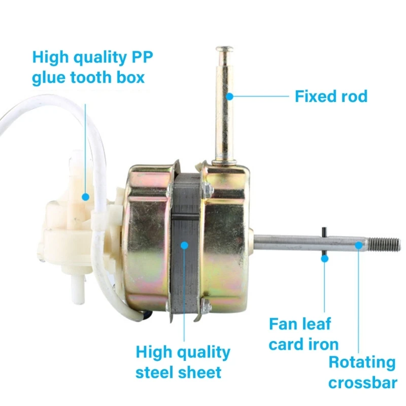 Motor ventilador silencioso para ventiladores chão oferece forte fluxo ar ajustável 3 velocidades 918D