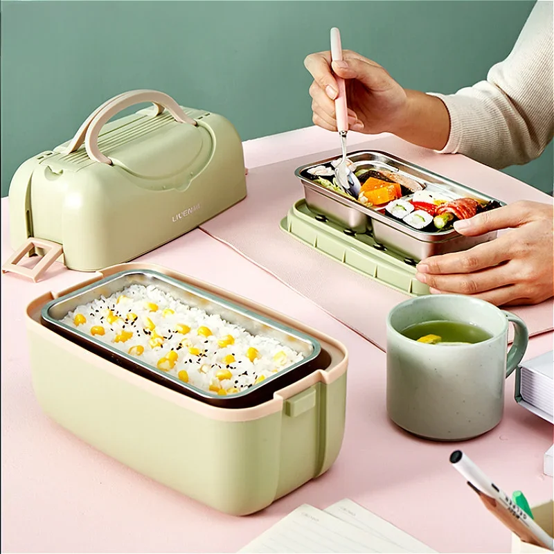 High-End Luxury Rechargeable Heating Multifunctional Double-Layer Rechargeable Insulated Lunch Box Hot Food Artifact