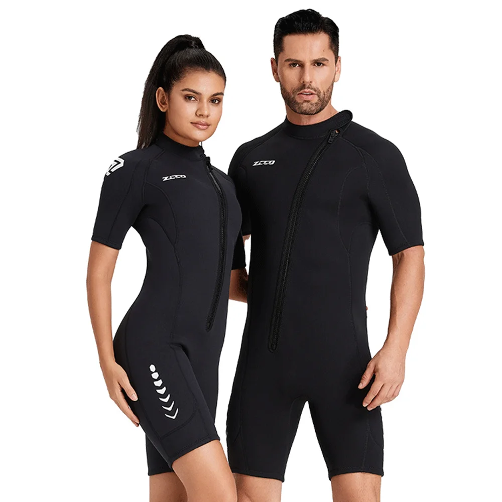 

Neoprene Wetsuit Men 3mm Women Surf Suit Short Sleeve Swimwear Kitesurf Diving Suit Swimsuits Rash Guards Roupa De Mergulho