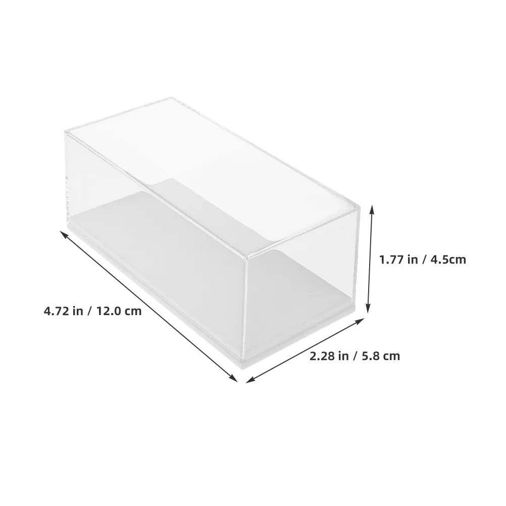 4Pcs Small Display Case for Car Models Clear Plastic 1:64 Scale Miniature Vehicles Protective Cover Ideal for Collectors Shelf view 6