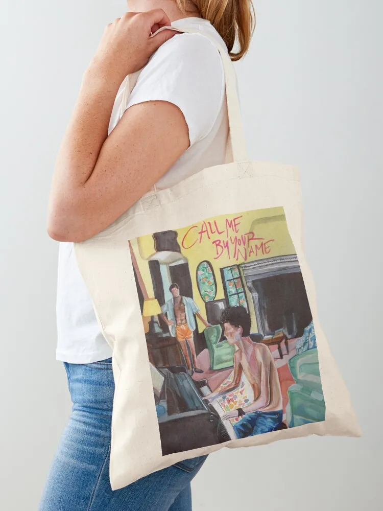 

Call Me By Your Name Tote Bag university shopper bag tote bag custom foldable reusable Big