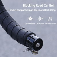 ROCKBROS Copper Alloy Highway Bike Bell Handlebar Plug Type 80dB Super Loud Safety Alarm Crisp Ringing Horn Cycling Accessories