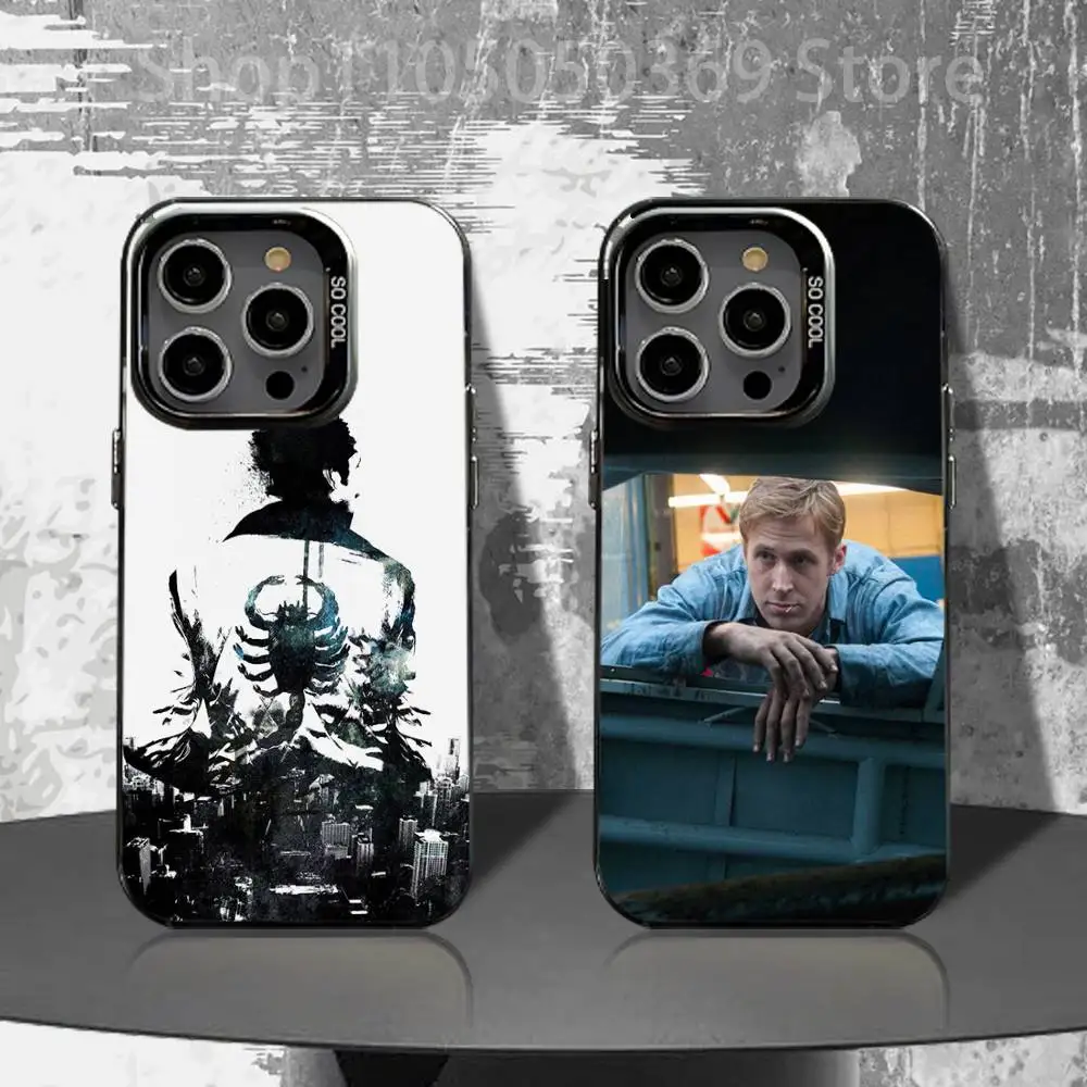 

Movie Drive Ryan Gosling Phone Case For iPhone 16,15,14,13,12,11,Pro,XS,Max,Plus,Mini,SE4,E Black Matte Shockproof Cover