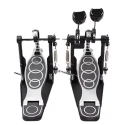 Twin Drum Pedal Double Bass Drum Pedal Two Chain Double Kick Drum Pedal for Jazz