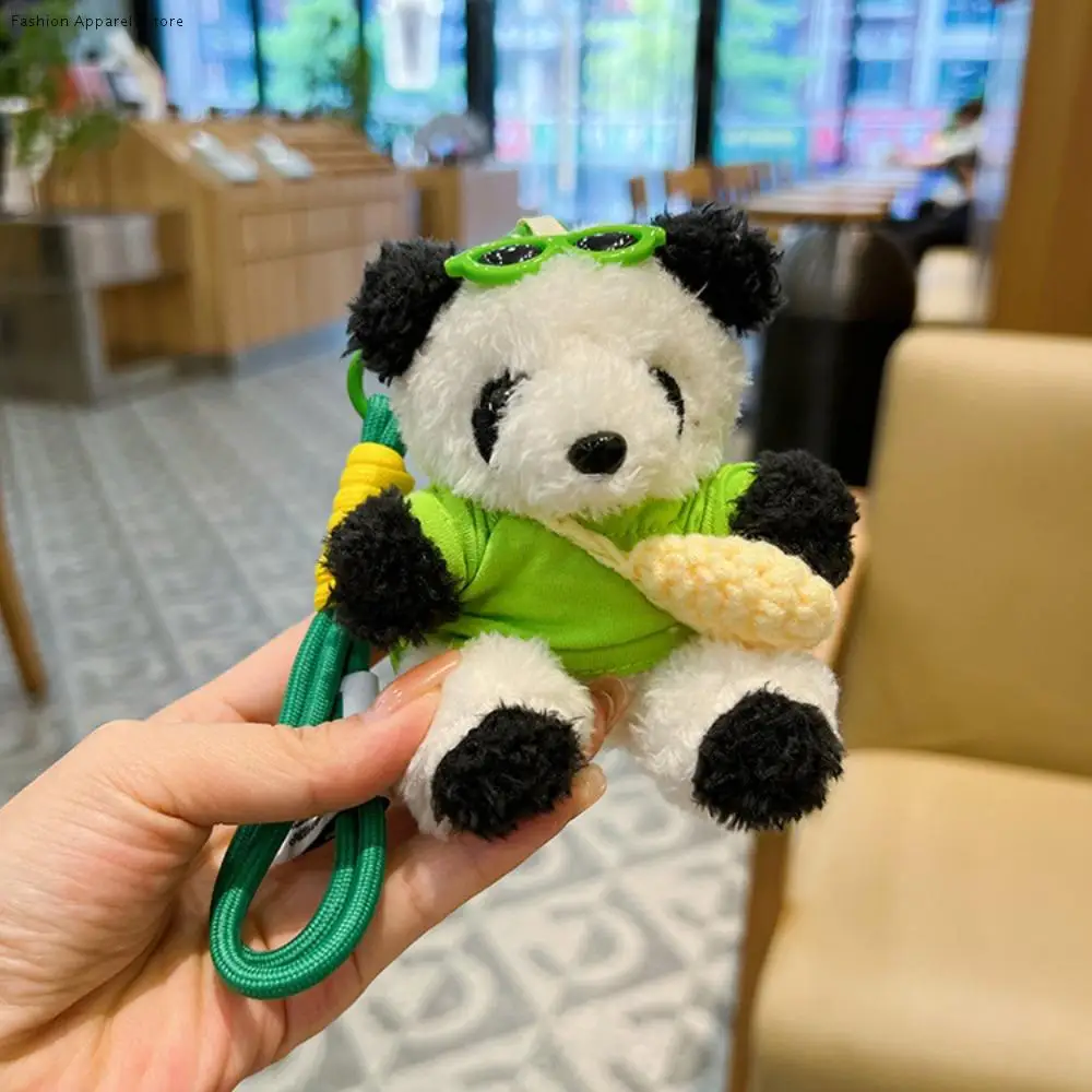 

New Cute Cartoon Cartoon Panda Doll Keychain Stuffed Fluffy Lovely Bag Charm Kawaii Soft Plush Little Bear Pendant Bag Pendant
