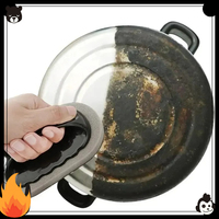 Reusable Emery Magic Sponge - Kitchen Pot Brush with Handle for Easy Cleaning and Decontamination - Washable and Eraser Cleaning