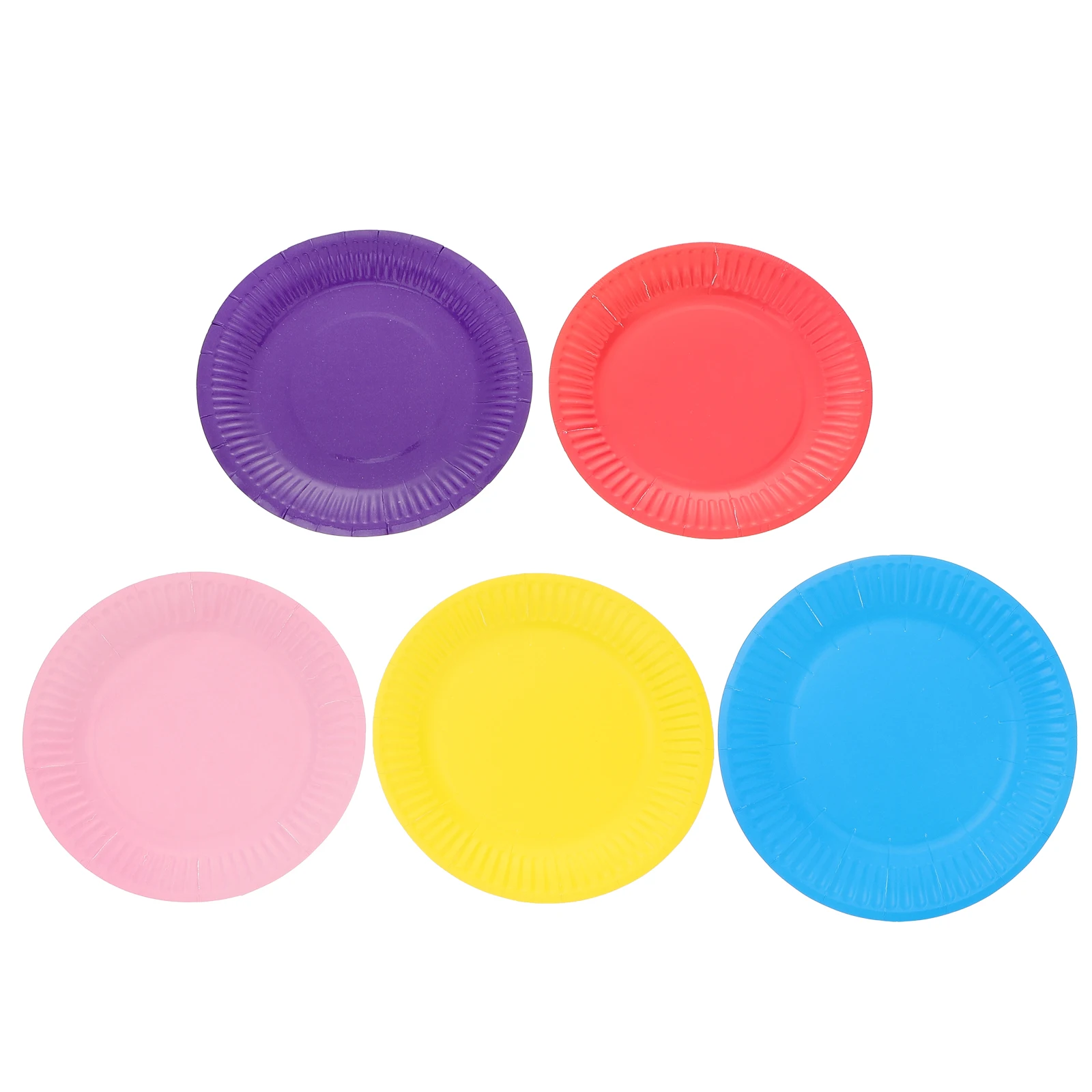 

50pcs Disposable Paper Plates Bright Friendly Food Grade Party Supplies Wedding Birthday BBQ Snack Fruit Plates