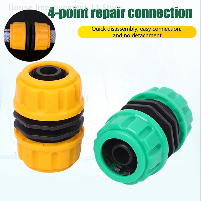 Mangueira de rega de jardim, conector rápido de plástico, extensor de adaptador de junta de acoplamento macho duplo