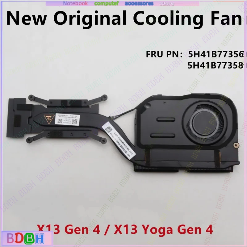 ZQ  New Original For Laptop Lenovo ThinkPad X13 4 X13 Yoga Gen 4 CPU Cooling Fan Heatsink Radiator FRU PN:5H41B77356 5H41B77358