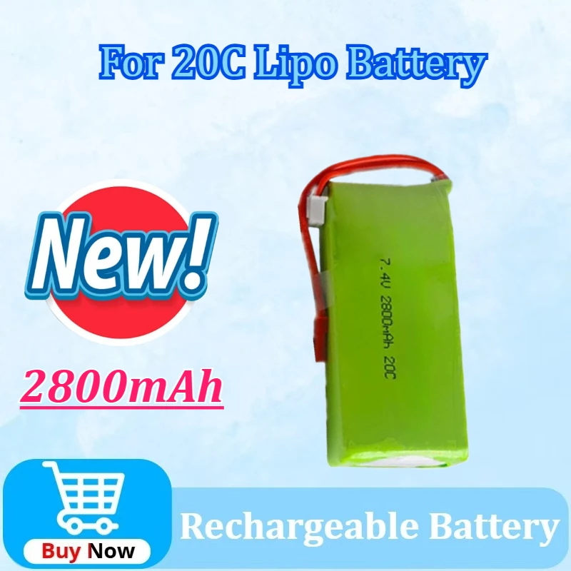 

7.4V 2800mAh 2S Lipo Battery for Radiolink RC3S RC4GS RC6GS Transmitter Model Aircraft Remote Control Rechargeable Batteries