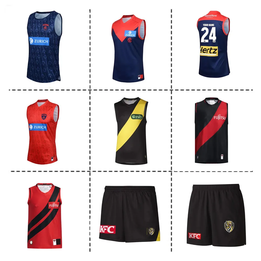 

2024 Essendon Bombers/ Demons/ Richmond Tigers Home / Away Guernsey - Mens Size:S-5XL