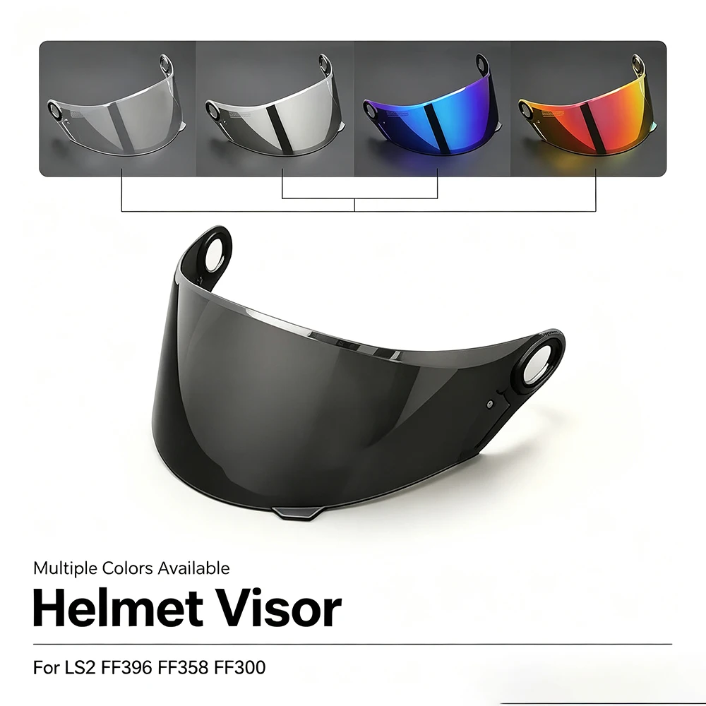 Helmet Visor For LS2 FF396 FF358 FF300 Motorcycle Helmet Visor goggles plating silver red Replacement Lens