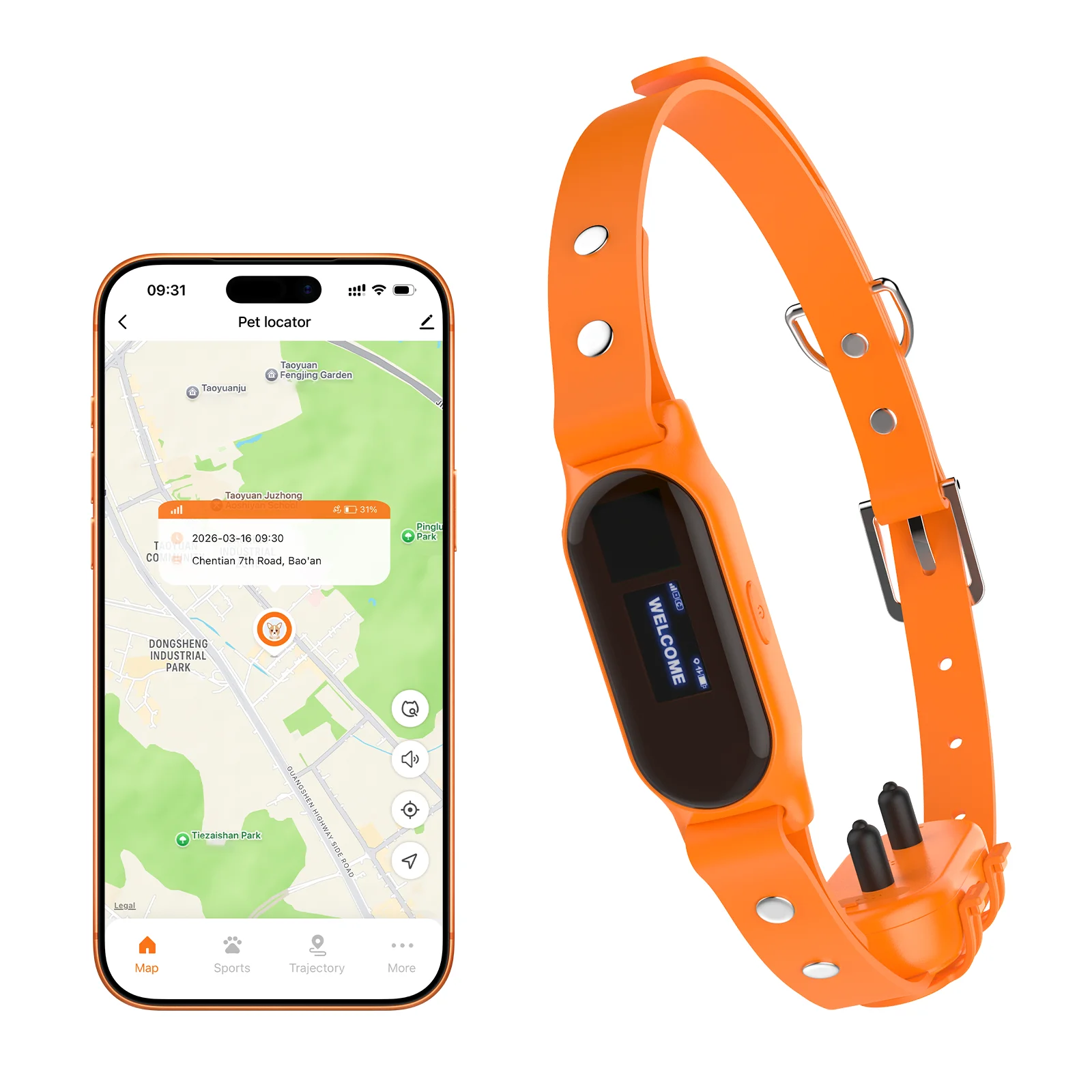 2026 Real-Time GPS Pet Collar Tracker Health Monitoring & Step Counting for Dogs and Cats