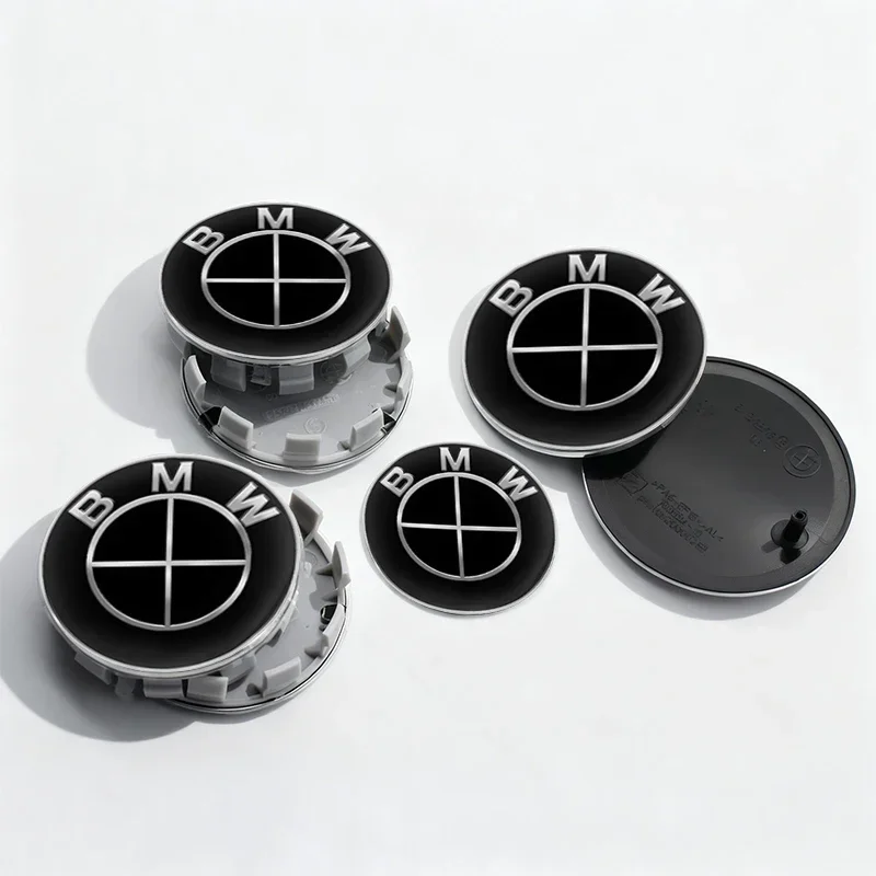 

7Pcs Car Front Hood Trunk Logo Steering Wheel Center Sticker Wheel Hub Center Cover Accessories For BMW E34 E39 E60 E61 F10 F11