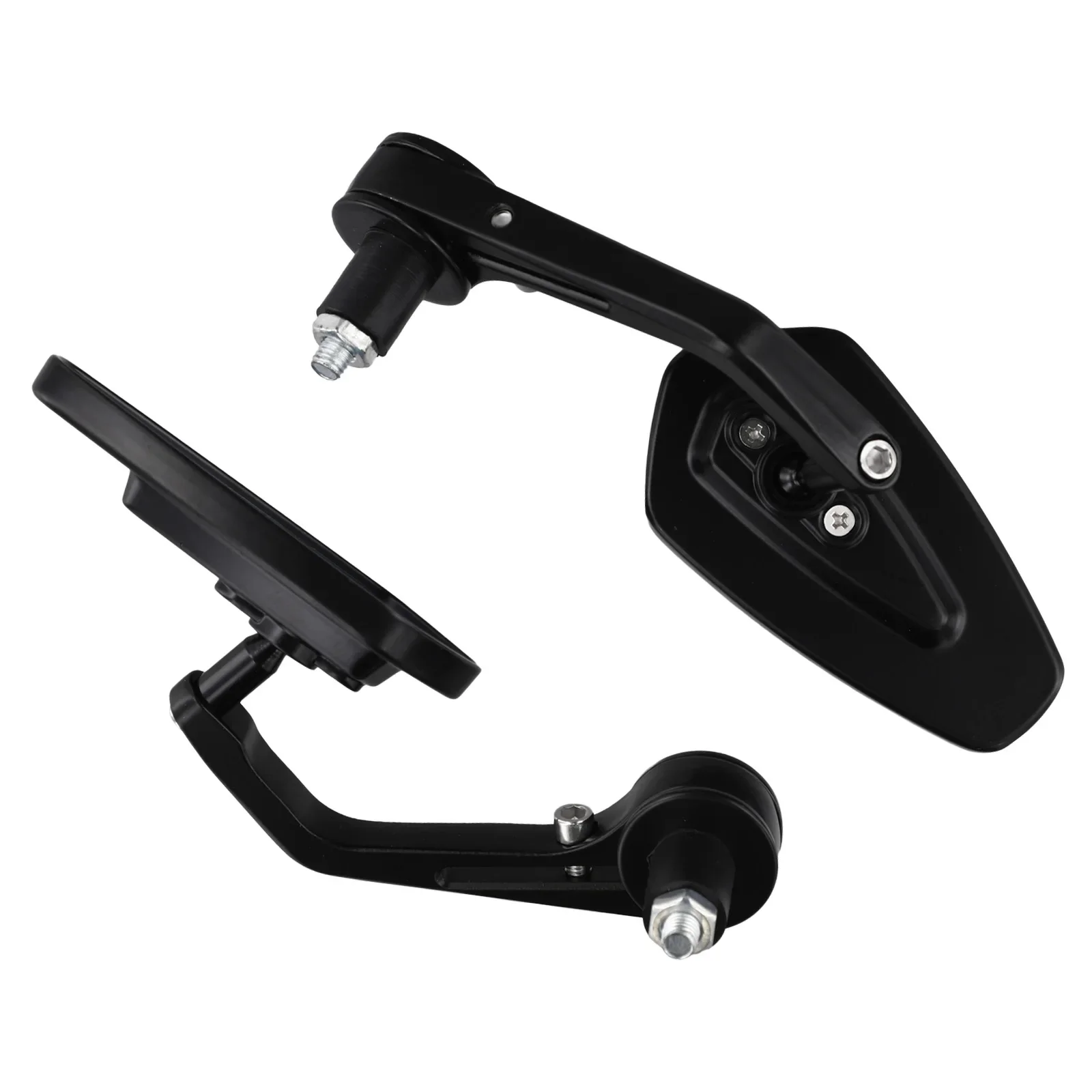 

Motorcycle Bar End Mirrors Handlebar Mirrors Daytime Riding Aluminum Material Blue Anti-glare Glass Clear Visibility