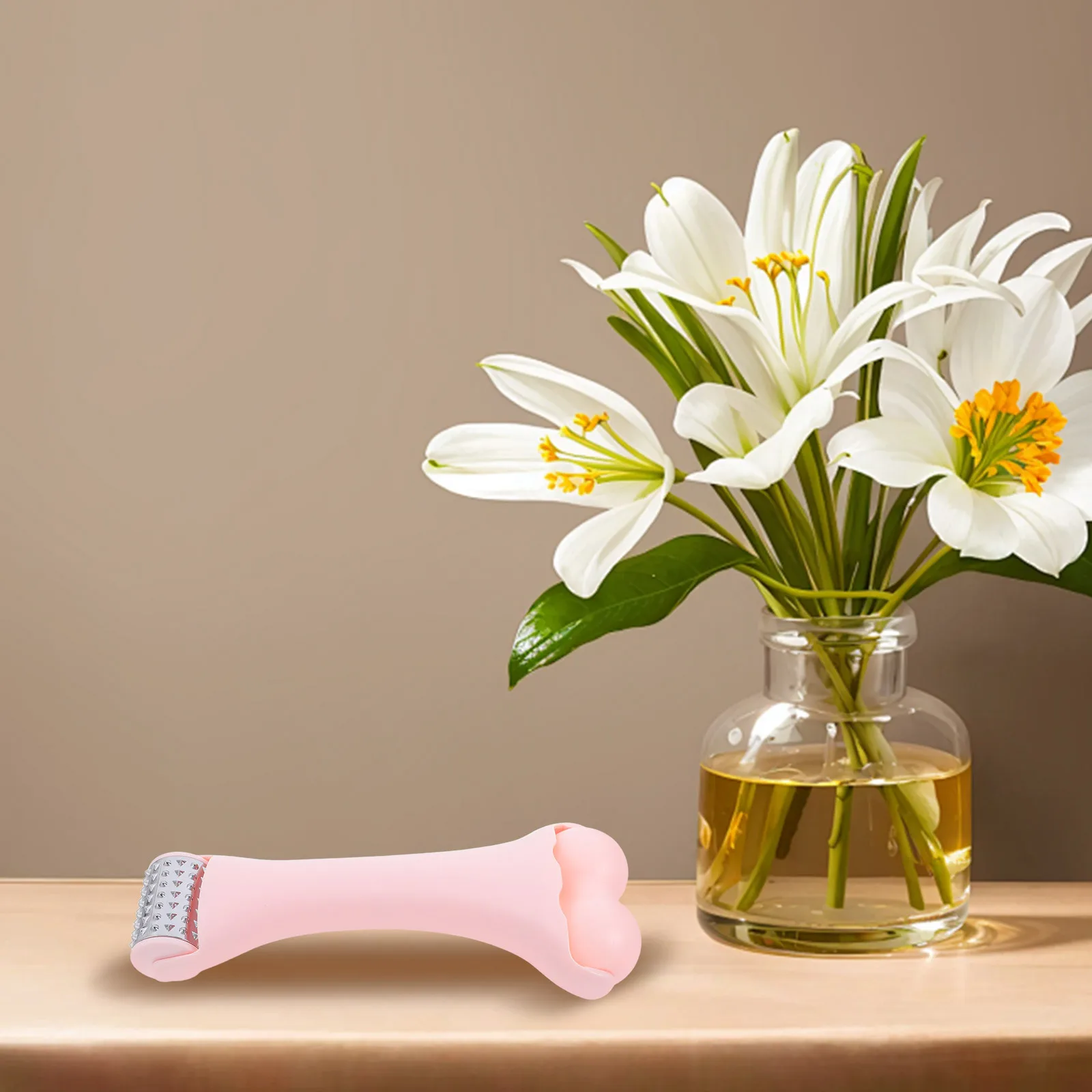 ビューティーインポート フェイシャルコンターマッサージャー Vシェイプリフティング 二重あご軽減 アイケアツール ポータブルスキンケアデバイス ピンク