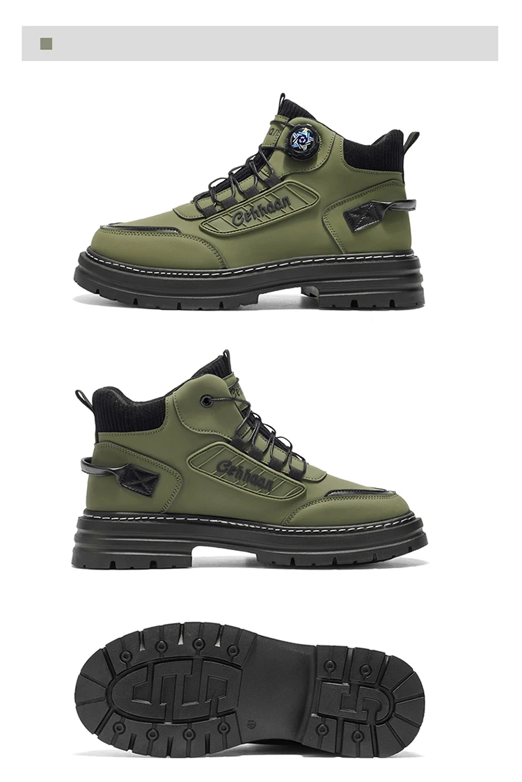 Herren-High-Top-Stiefel, Stofffutter für hohen Komfort, geeignet für Outdoor-Sportarten und den täglichen Gebrauch. – Detail 22