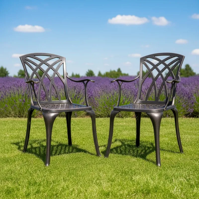 Aluminum alloy outdoor disassembly cast aluminum leisure  garden courtyard villa balcony disassembly chair