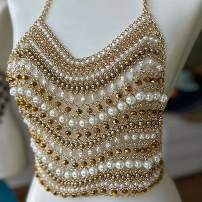 Colorful Bead Bra Chain - usage example