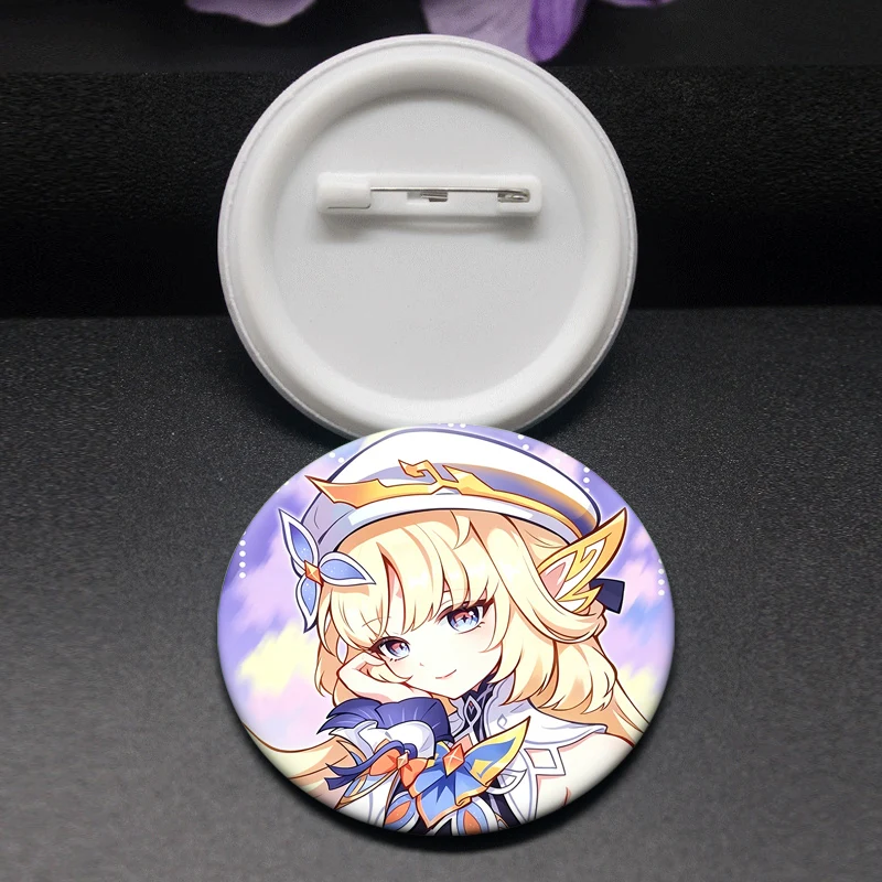 Wriothesley,Sigewinne,Nicole Reeyn,Barbara Gunnhildr,Rosaria Game Character Pins Round Cartoon Brooches Anime Collection Badge