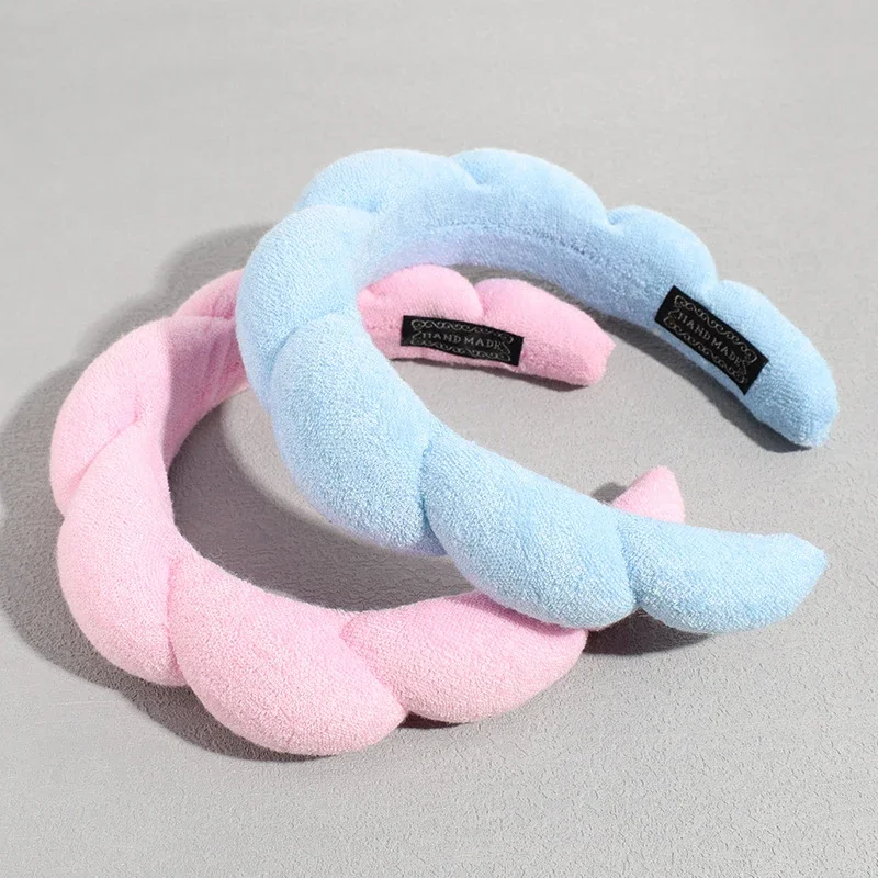 Sponge Headbands For Women Girls Puffy Hair Band Makeup Bubble Terry Cloth Co Spa Retro Hairband Women Hair Accessories Headwear