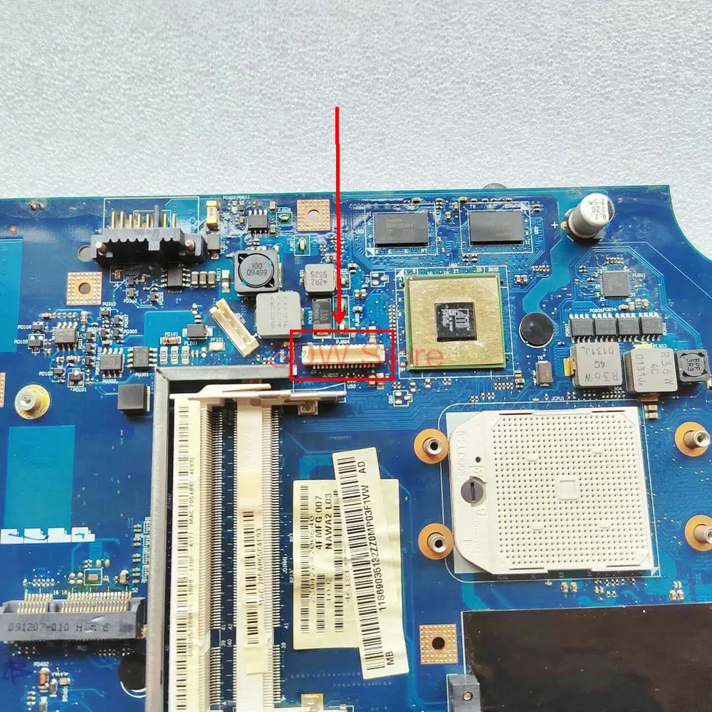 Imagem -02 - Placa-mãe Portátil para Lenovo Nawa2 La5972p Mainboard para Lenovo G555 Notebook G555 100 Testado Funciona Totalmente