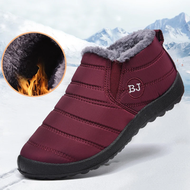 Fashion New Men Sneaker Snow Men Shoes Winter Soft Comfortable Keep Warm Men\'s Sneaker Water Proof Non-Slip Shoes Male