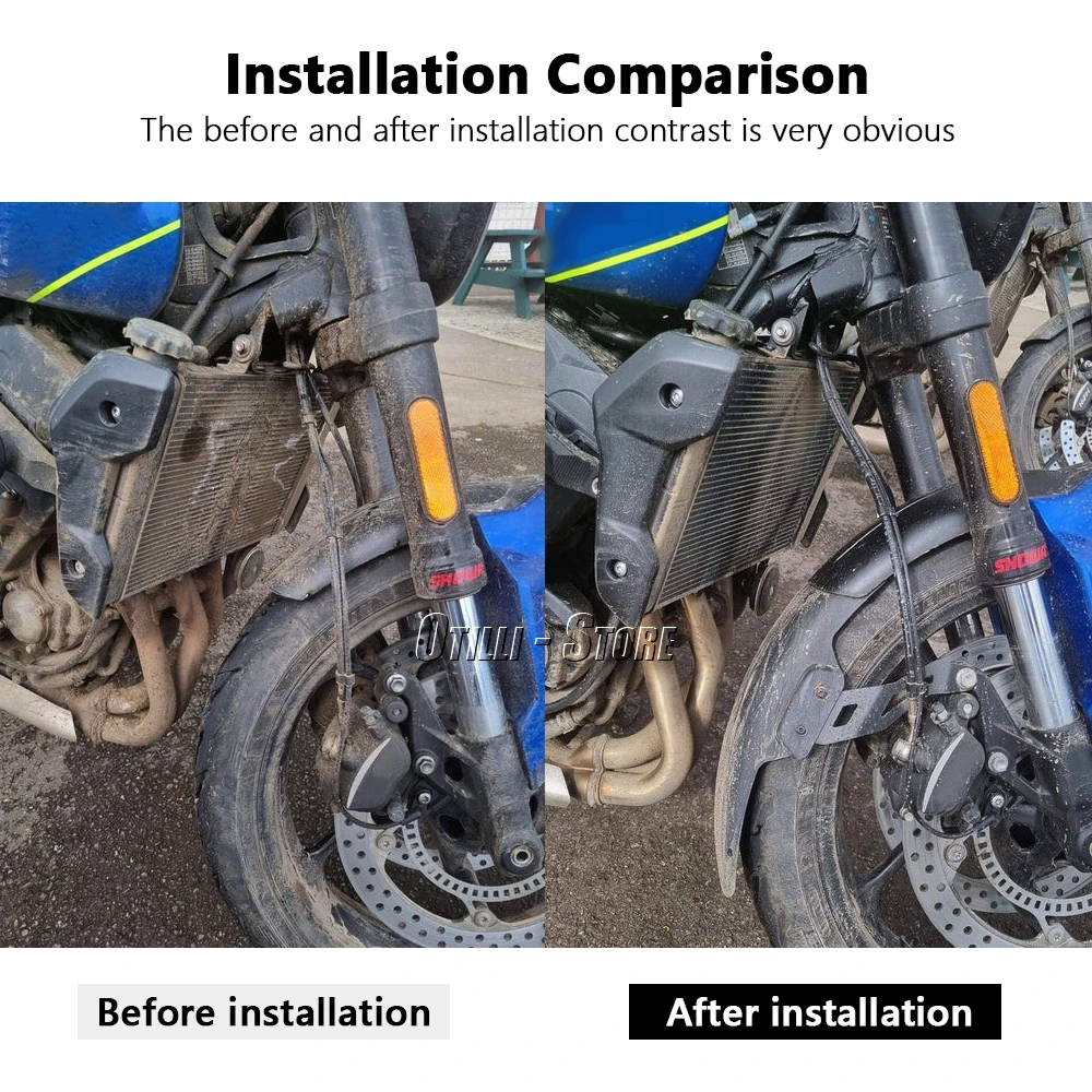 دراجة نارية ABS الجبهة الحاجز موسع 310 مللي متر ل Trident660 ترايدنت ترايدنت ترايدنت 660 2021-2024 قطعة من نسيج تمديد سبلاش الحرس