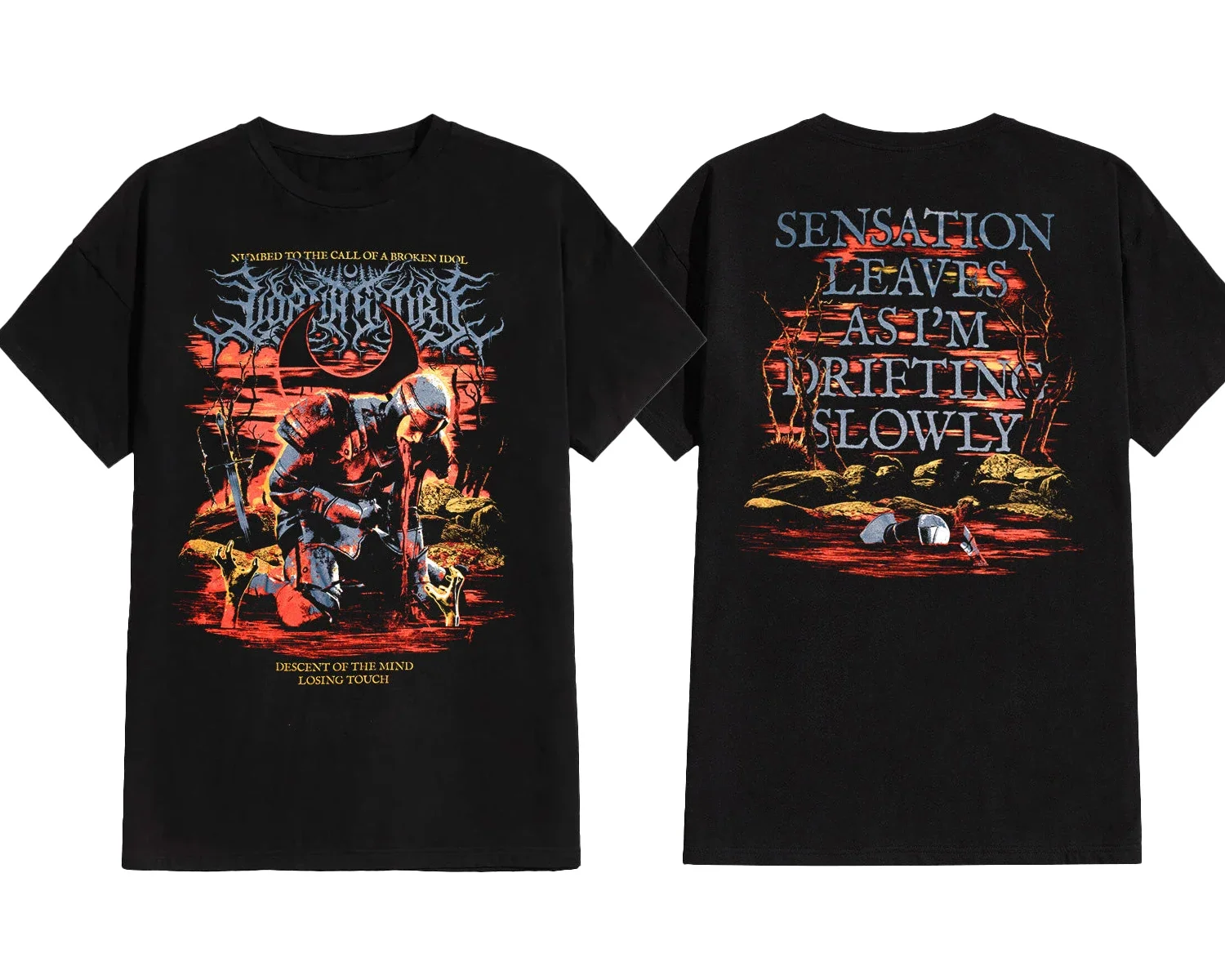 

2025 Heavy Metal Band Lorna Shore Printed Cotton T-Shirt Men Casual Short Sleeve Punk Street Fashion American European Band