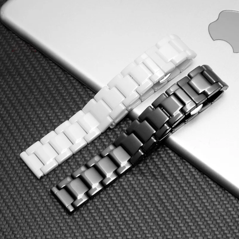 Ceramic strap 20 22 mm chain bracelet for xiaomi Amazfit Samsung Gear s3 S2 strap Galaxy Watch 46 42 45 mm sport watchbands belt image 6