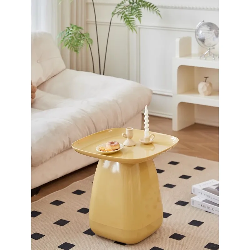 

Nordic sofa side table household living room modern simple small coffee table small apartment simple tea table cream wind small