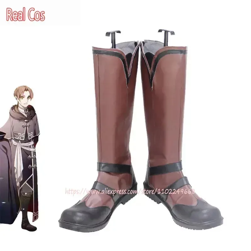 

RealCos Adult Rudeus Greyrat Cosplay Shoes PU Leather Shoes Halloween Carnival Boots Cosplay Prop Custom Made