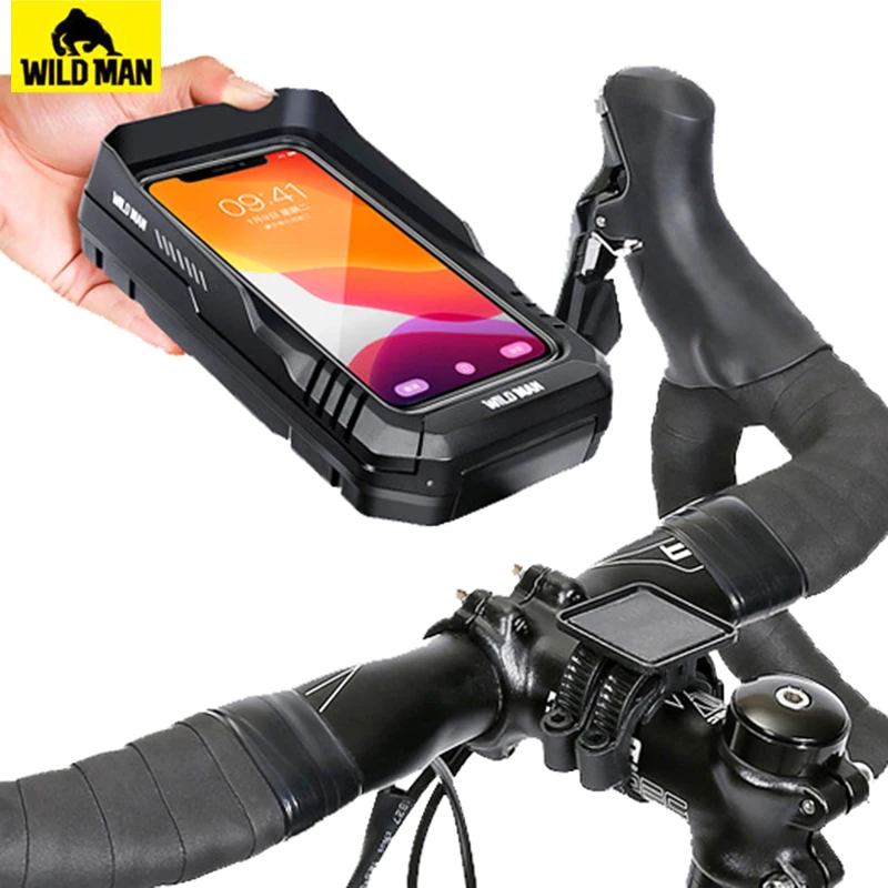 WILD MAN Bike Bag Waterproof Touch Screen Phone Case 6.8\