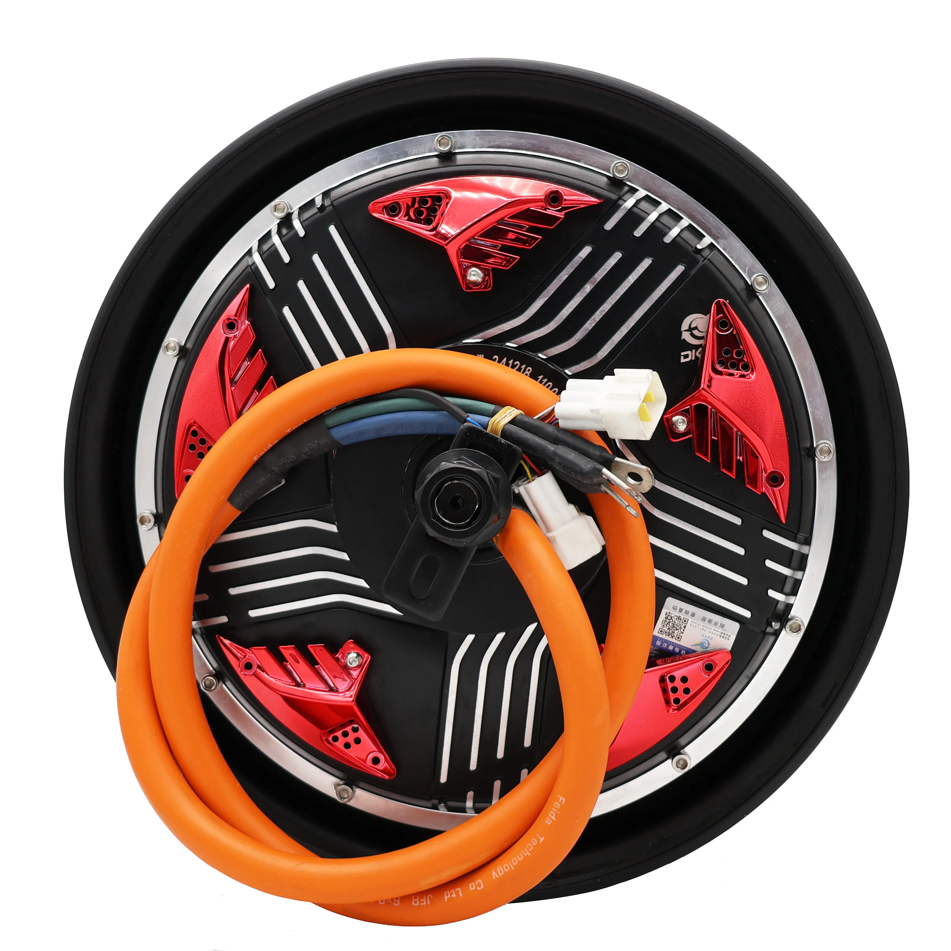 Motor Sepeda Motor Listrik DKYS V4 Brushless 12-inci 50H6000W Dual Hall 16² Tahan Air dengan Konstruksi Magnet Permanen