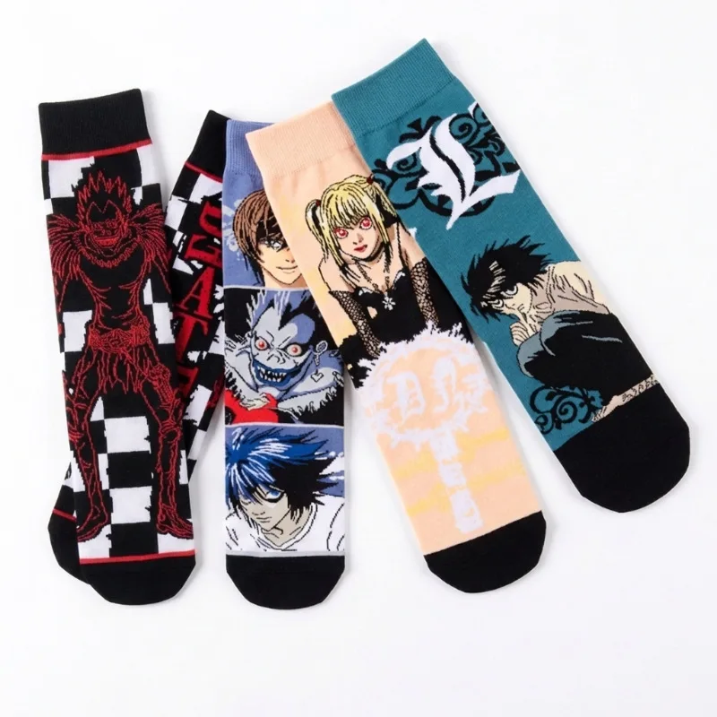 Death Note Misa Amane Ryuk tube socks high color value animation around cool cartoon printing couple simple all-match warm socks - view 4