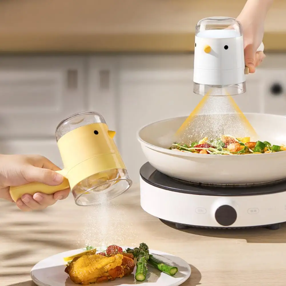 

Cartoon Press-Type Kitchen Salt Bottle Sugar Dispenser And Dosing Pepper Tank Household Seasoning Box Cooking Tool Dropshipping