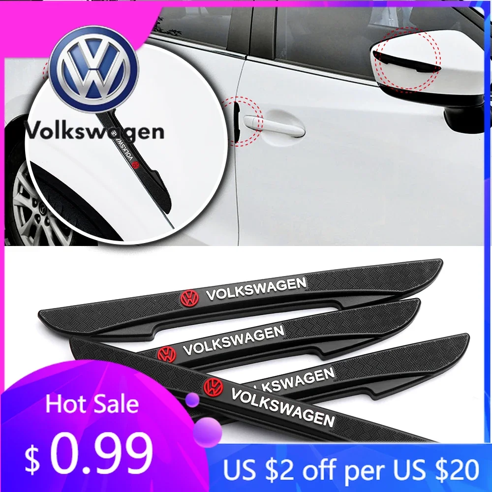 

For VW Volkswagen Jetta MK5 Golf 4pcs Rubber Car Door Edge Protector Sticker Anti Collision Anti-scratch Strips For Volkswagen V