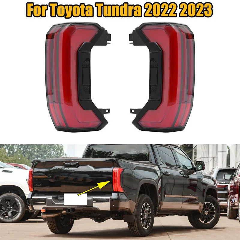 

81550-0c130 81560-0c130 LED Rear Tail Light Brake Light 3 PINS For Toyota Tundra 2022 2023 Low Configuration DRL Driving Brake