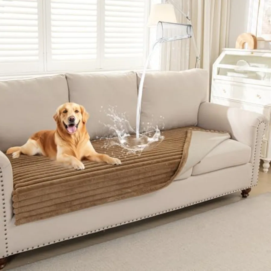 

Водонепроницаемый чехол для дивана для собак, пушистые накидки на диван для домашних животных, нескользящие чехлы для диванов с 3 подушками, подходящие для домашних животных
