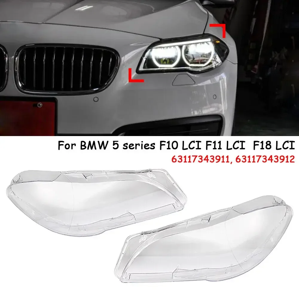 Car Headlight Lens Lampshade FOR BMW F10 LCI F11 LCI F18 LCI 2010-2016 Car Lights Headlight Covers Head Lamps Covers Glass Shell