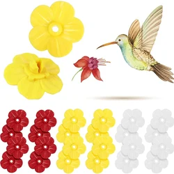 10Pcs Hummingbird Feeders Replacement Flowers Outdoor Plastic Replacement Feeding Ports Bird Hanging Feeder