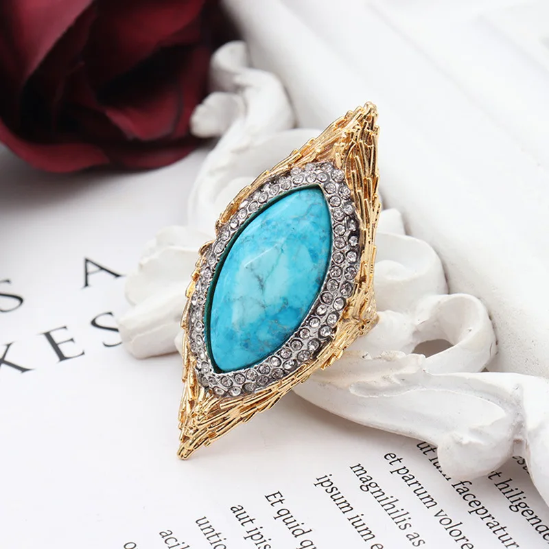 Vintage AAA Zircon Natural Stone Eye Ring Women Jewelry Punk Hiphop Designer Runway Rare Simply Gown Boho Top Japan Korean