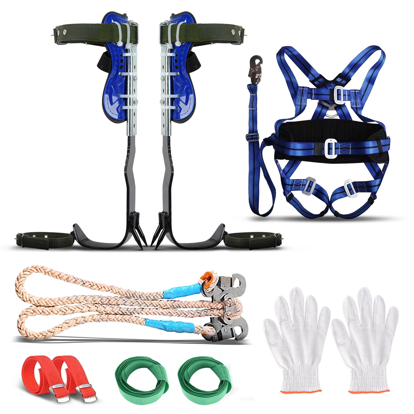 Attrezzo per Arrampicata su Alberi, Set per Arrampicata con 2 Ingranaggi e 5 Cinghie di Sicurezza, Facile da Usare per la Raccolta della Frutta