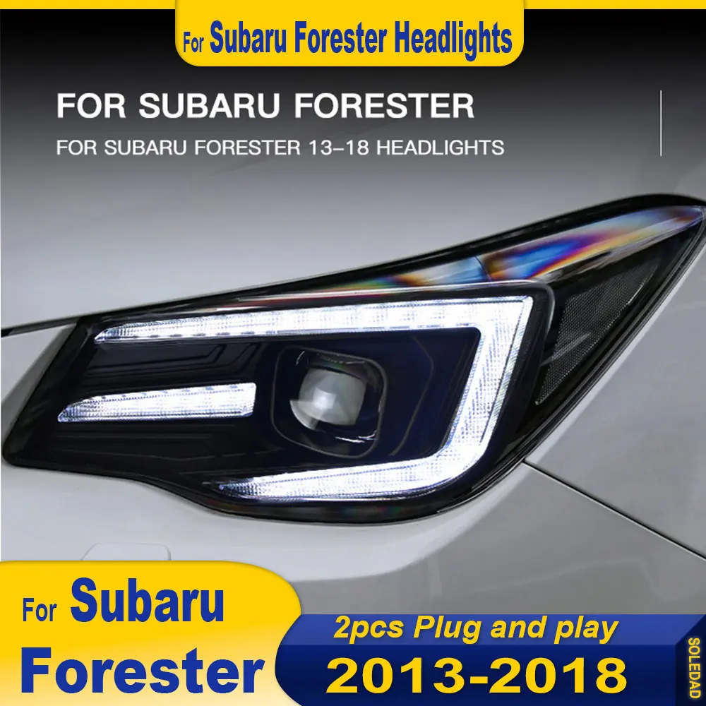 LED Head Lamp For Subaru Forester Headlights 2013 2014 2015 2016 2017 2018 New Headlight Angel Eye DRL Hid Bi Xenon Accessories