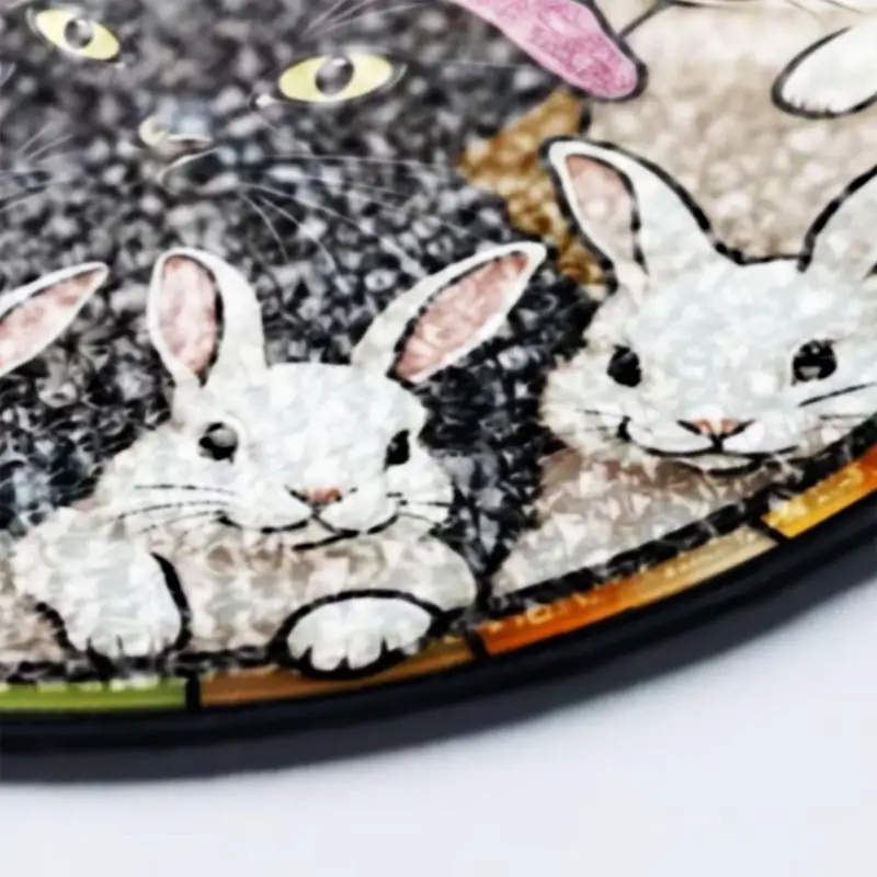 Sun Catchers For Window Wall Decor Art Pendant With Cat And Bunny Pattern Decorative Garden Rainbow Maker Ornament For