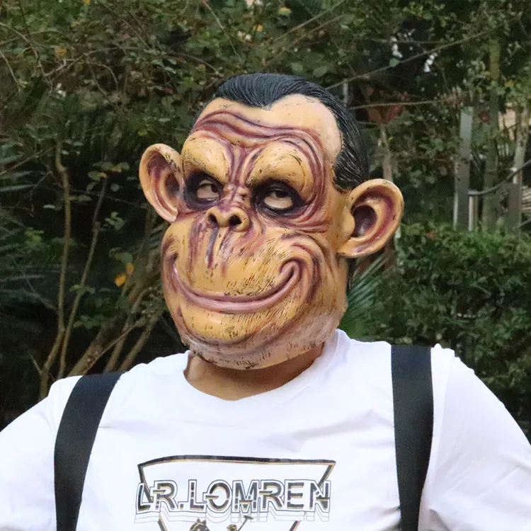 قناع الغوريلا القرد اللاتكس كينغ كونغ المزحة غطاء رأس الهالوين حفلة تنكرية تأثيري حلي الدعائم الملحقات #5