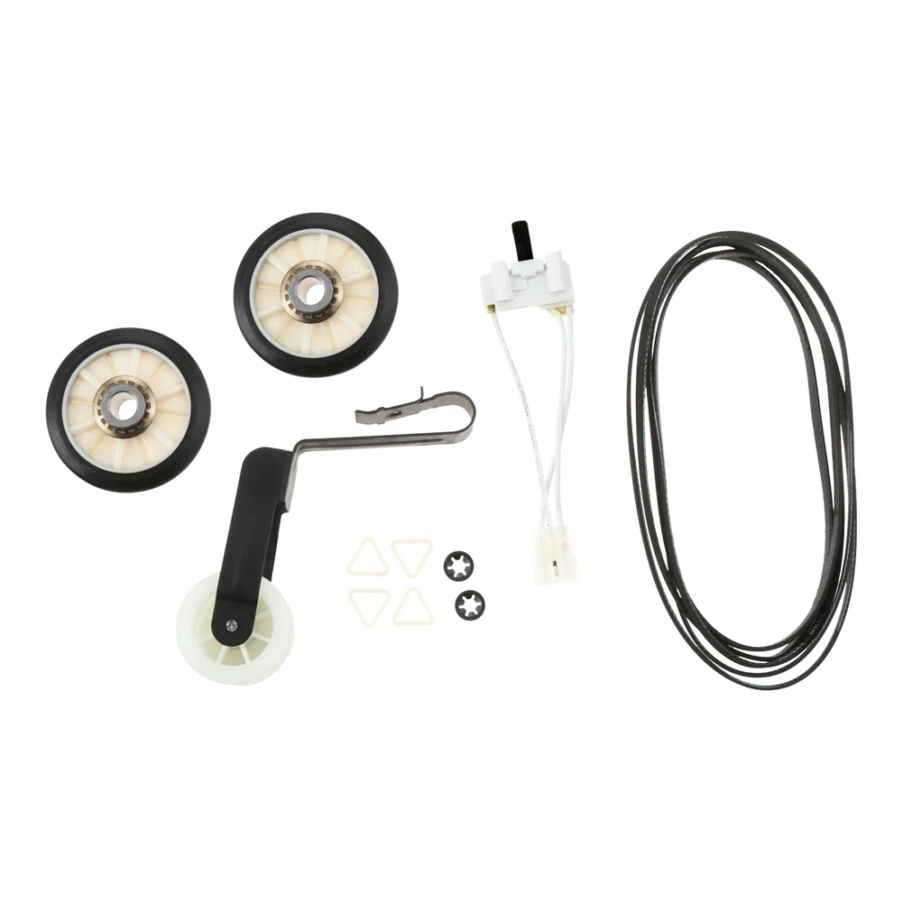 A68P-4392065 Drum Roller Belt Idler Pulley Door Latch Switch Set For Whirlpool Maytag 660996 8066065 3406107 349241T