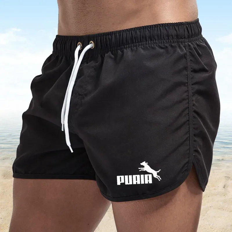 PUAIA Men\'s Shorts Summer Swimwear Men Swimsuit Swimming Trunks Boxer Short Sexy Beach Shorts Surf Board Men\'s Clothing Pants