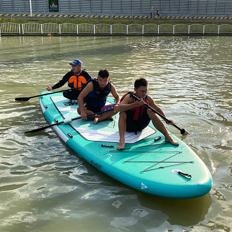 Fabriek Groothandel Opblaasbare Big Paddle Board 4-8 Persoon Grote Team Sup Boards Familie Sup