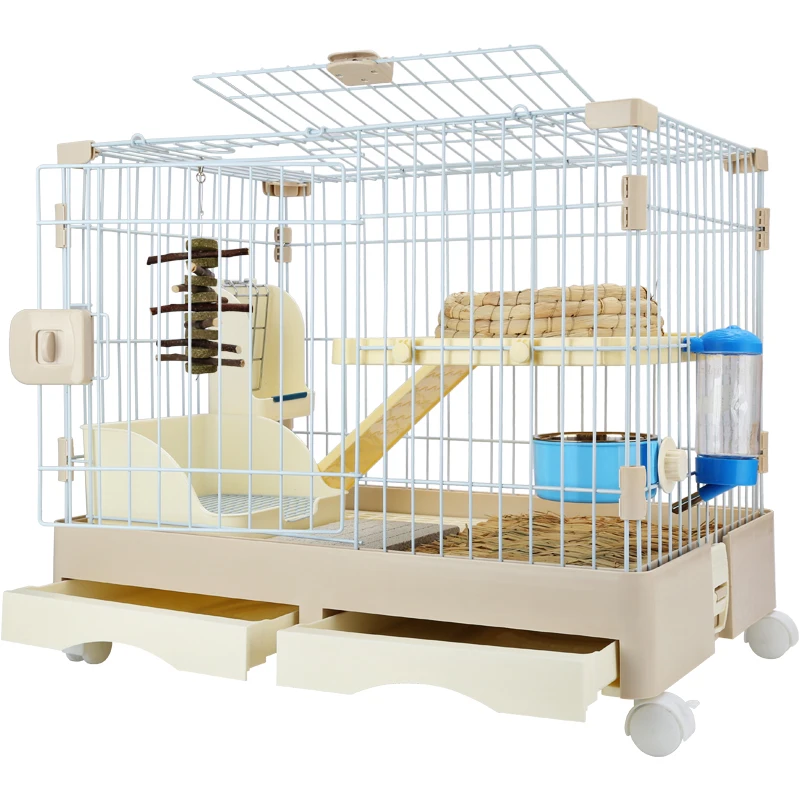 

Anti-Spray Urine Rabbit Cage Guinea Pig for Home Use Double Layer Rabbit Cage Large Luxury Rabbit Cage Rabbit Nest Pet Supplies